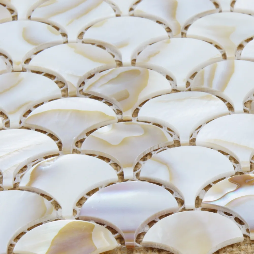 Перламутровые цветные стеновые панели для ванной комнаты веерообразные рыбьи