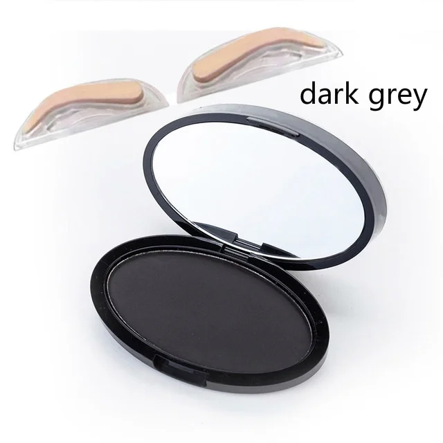 dark grey Изысканный, очаровательный, ленивый макияж, пудра для бровей, штамп, модный, уникальный, высокое качество, пудра для бровей, аксессуары для макияжа - Цвет: dark grey