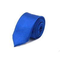 hooyi 2019 men slim tie solid color royal blue necktie polyester cheap narrow cravat 5cm width 36 colors