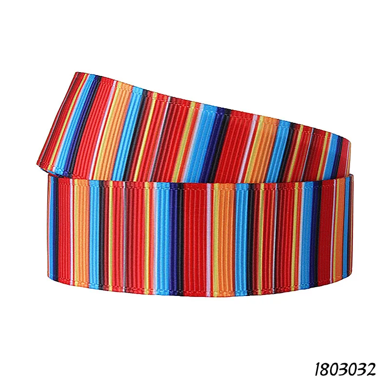

FLRA Ribbon Factory supply 7/8" rainbow patterns ombre gradient grosgrain ribbon for cheer bows