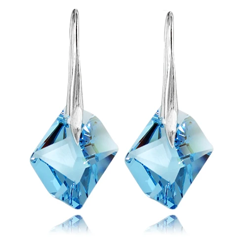 Серьги из серебра 925 пробы с натуральным красным кристаллом модные серьги в