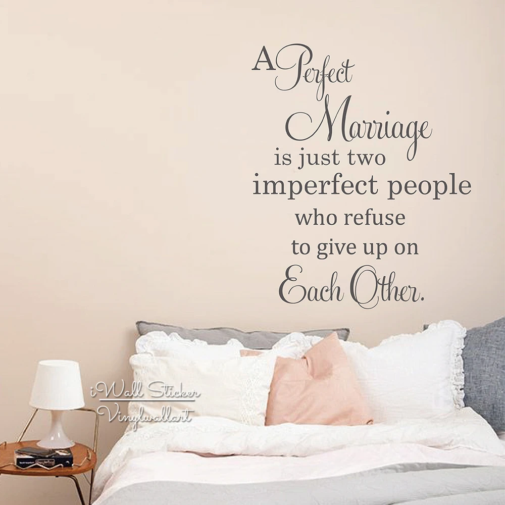 Наклейки на стену из винила с цитатами о совершенстве брака и любви для дома, легко сделать самостоятельно, Q219.