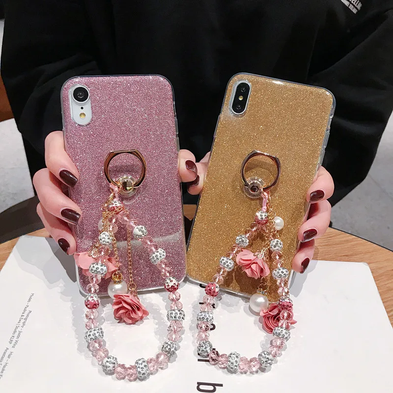 Роскошные блестящие чехлы для iphone XS MAX XR 6 6S 8 Plus силиконовый мягкий чехол из ТПУ