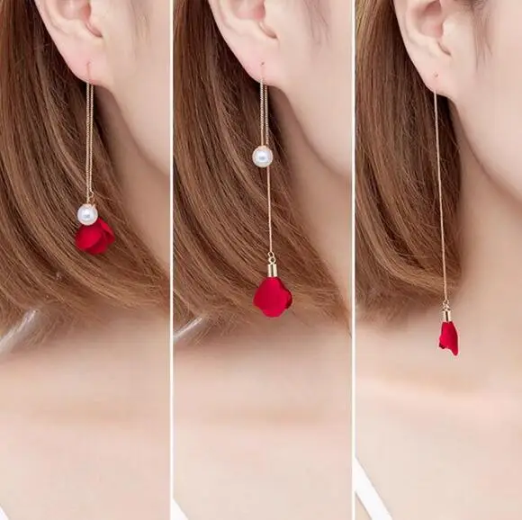 Ex606 в Корейском стиле Модные Простые искусственный жемчуг кисточка цепочка