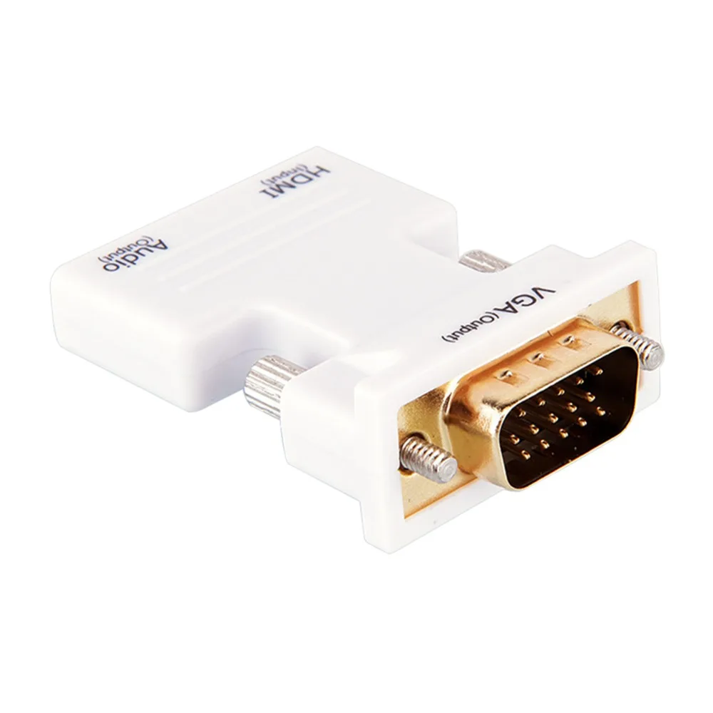 1 шт. HDMI к VGA адаптер цифро аналоговый аудио 1080P видео конвертер кабель для ПК