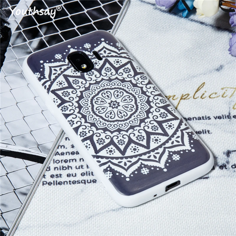 For Samsung Galaxy J2 Pro Case 2018 Lace Flower Relief Phone Cover Coque Fundas |