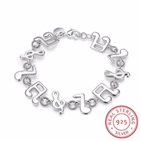 lekani bestfriend gift 925 sterling silver music notes czech crystal ladies bangle bracelets for women fine jewelry bracelets