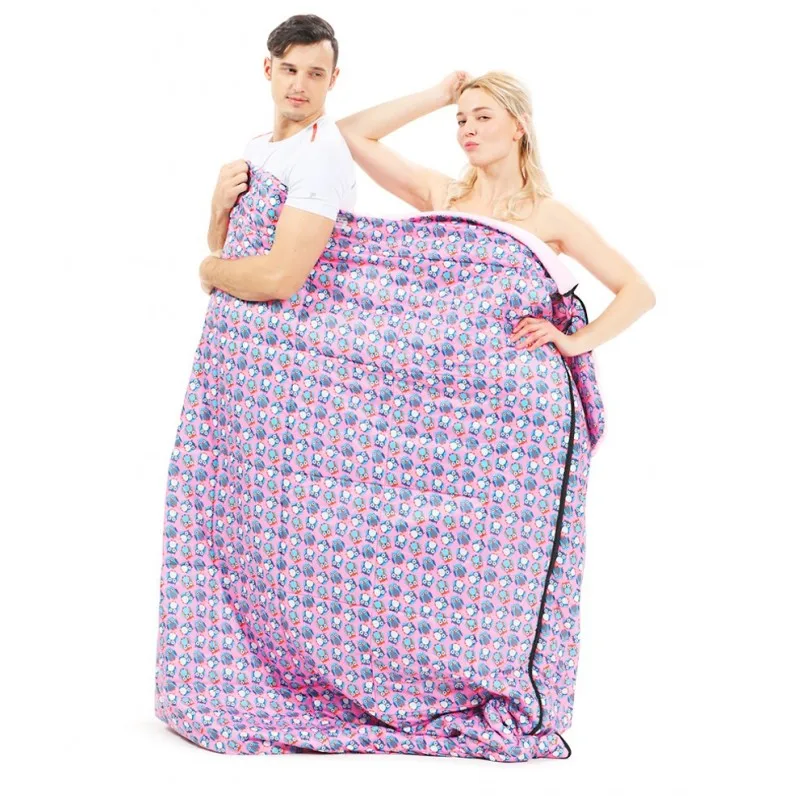 detachable double person sleeping bag indoor outdoor camping Adult ultralight couple travel use 3200g | Спорт и развлечения