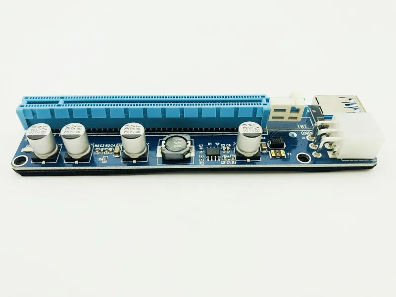 100 шт. обновленная версия VER 008C PCI-E Riser Express Card 1x до 16x удлинитель 6Pin кабель питания