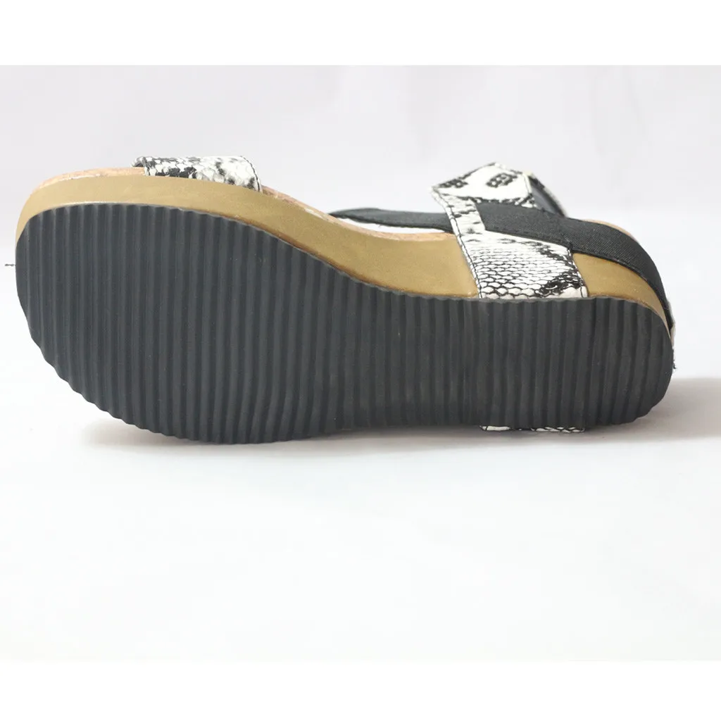 Женские кожаные сандалии YOUYEDIAN на танкетке с открытым носком ремешком римские