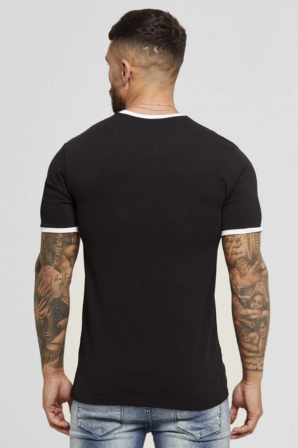 Для мужчин новые модные Повседневное футболка Бодибилдинг тренировки хлопок