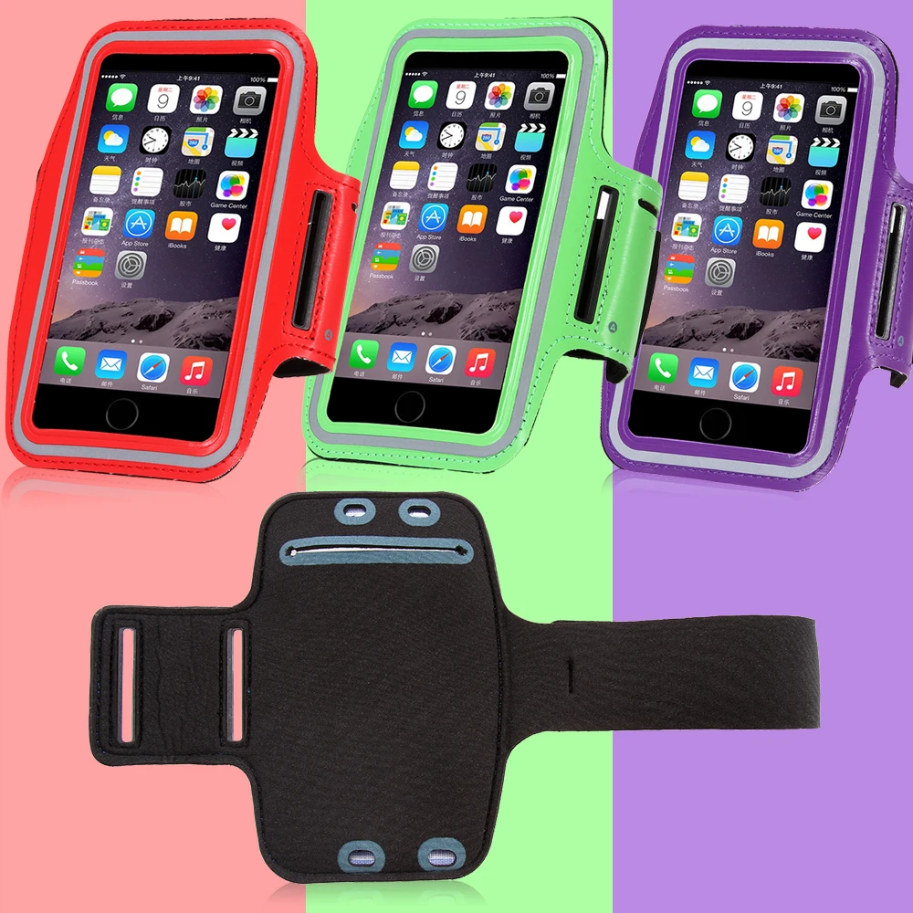 New GYM Workout Sport Armband Leather Cover For Apple iPhone 6 Plus Bag Fashion Arm Tie Run Riding Support Case iphone6S 5.5 |
