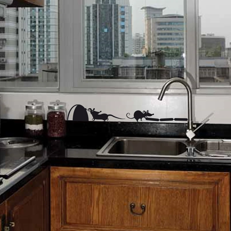 Арт дизайнерское детское нижнее белье с Мышь воров Наклейка на стену винил DIY