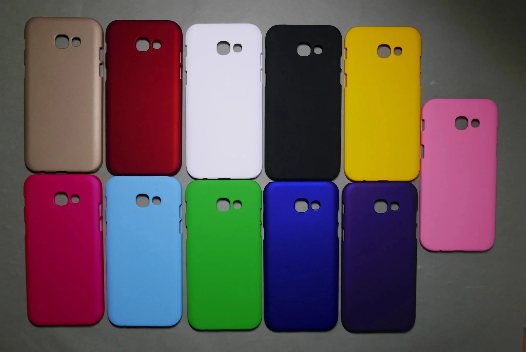 Матовый прорезиненный жесткий пластиковый чехол для Samsung Galaxy A3 A5 A7 J1 J2 J3 J5 J7 Prime 2016