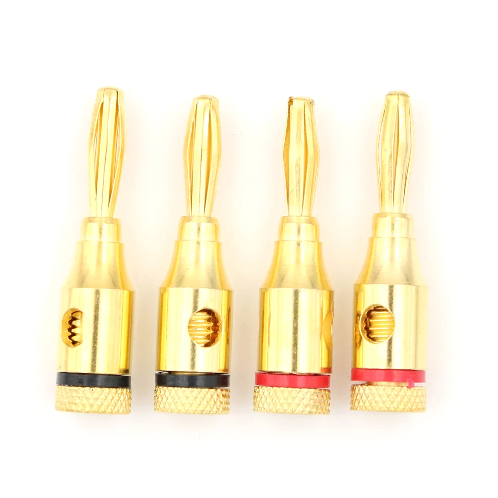 4 шт. Штекерный разъем позолоченный музыкальный кабель для динамика провод винт