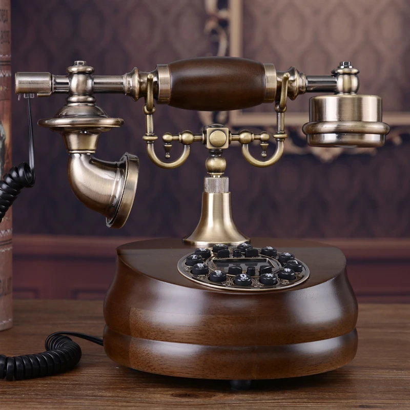 Специальное предложение Европейский антикварный телефон из дерева Ретро стиль