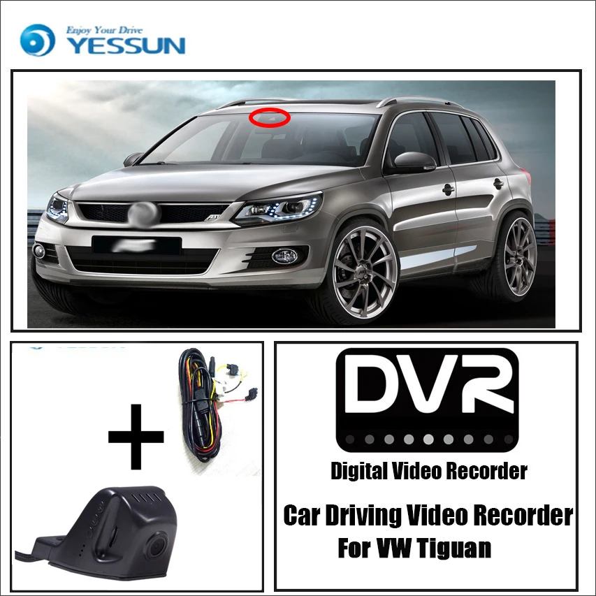 YESSUN для Volkswagen Tiguan автомобильный видеорегистратор DVR мини приложение управления
