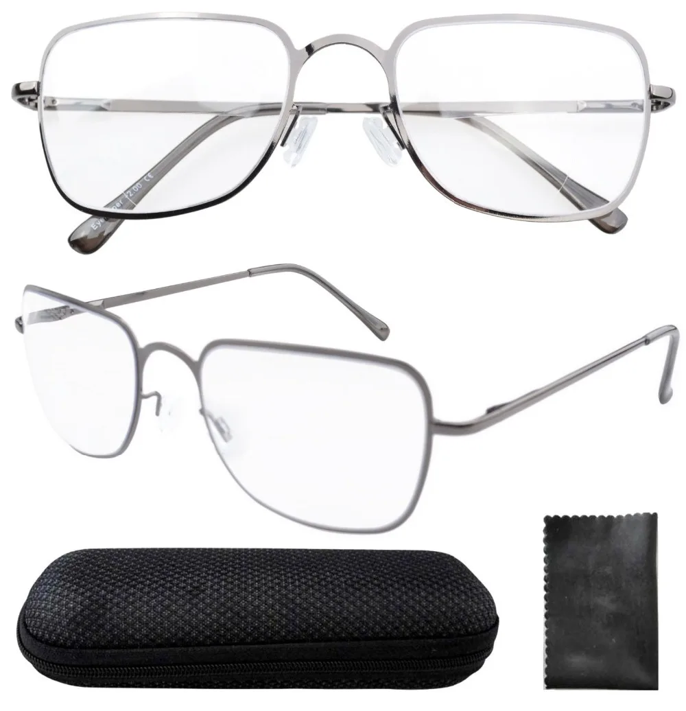 R1501-Bifocal пружинные петли поликарбонатные линзы очки ж/чехол+ 1,0/1,5/2,0/2,5/3,0/3,5