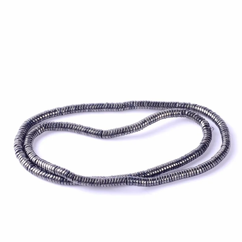 Модные круглые волнистые бусины из натурального камня гематита DIY ювелирные