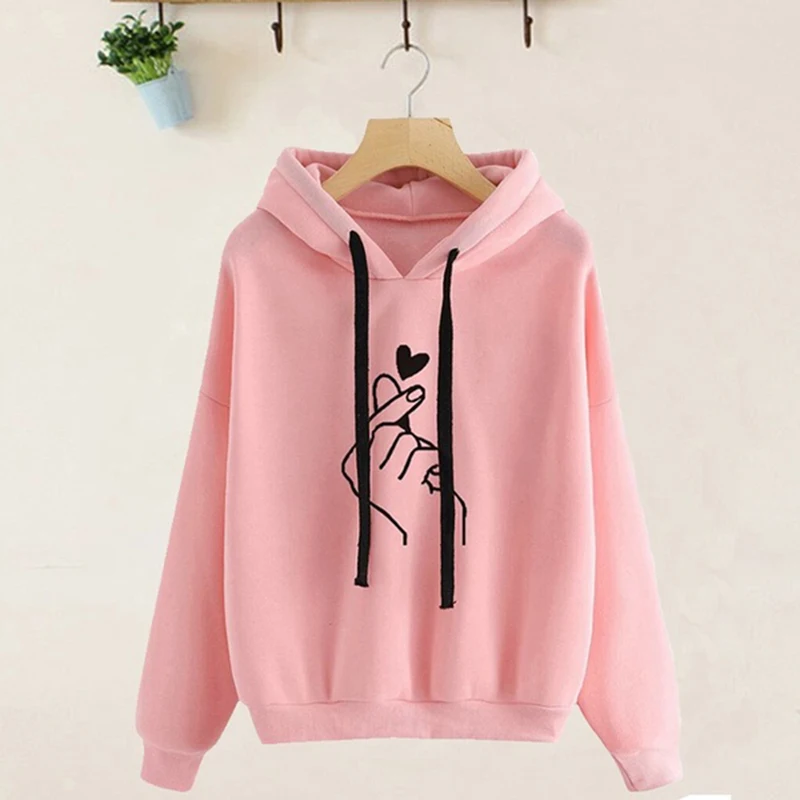 pink Sfit Женская Повседневная футболка, однотонный пуловер с капюшоном и длинными рукавами, толстовки с капюшоном, высокое качество, модная новая стильная одежда - Цвет: pink