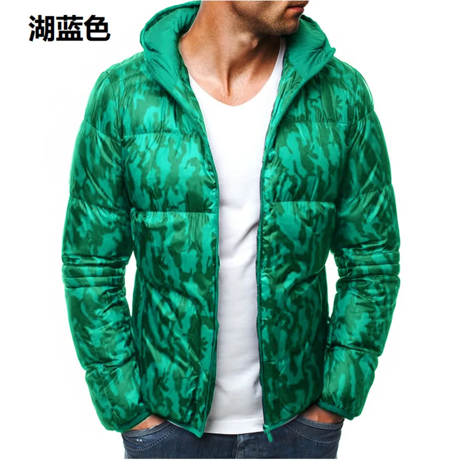 Повседневные мужские парки зимние хлопковые с 3D принтом пальто на молнии