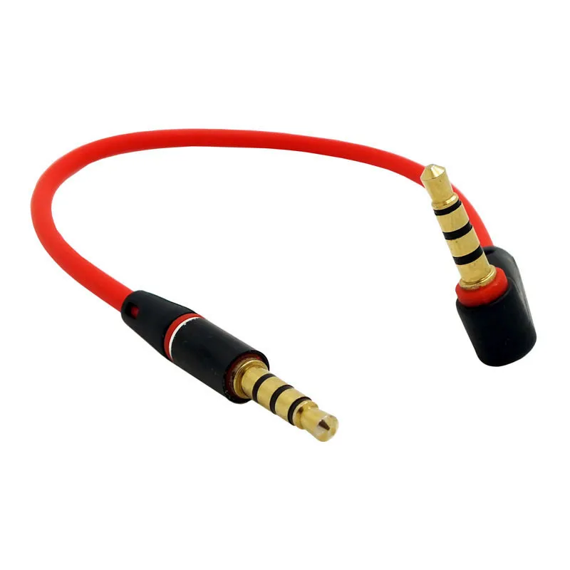 20cm 1M 90 Degree Angled Short 4 pole 3.5mm to Audio Cable Plug jack 3.5 male Car Sound Wire headphone for phones | Компьютеры и офис