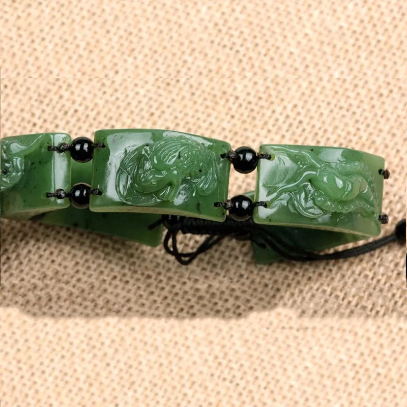 100% натуральный нефритовый зеленый браслет Скорпион тоад изысканный подарок | Дом