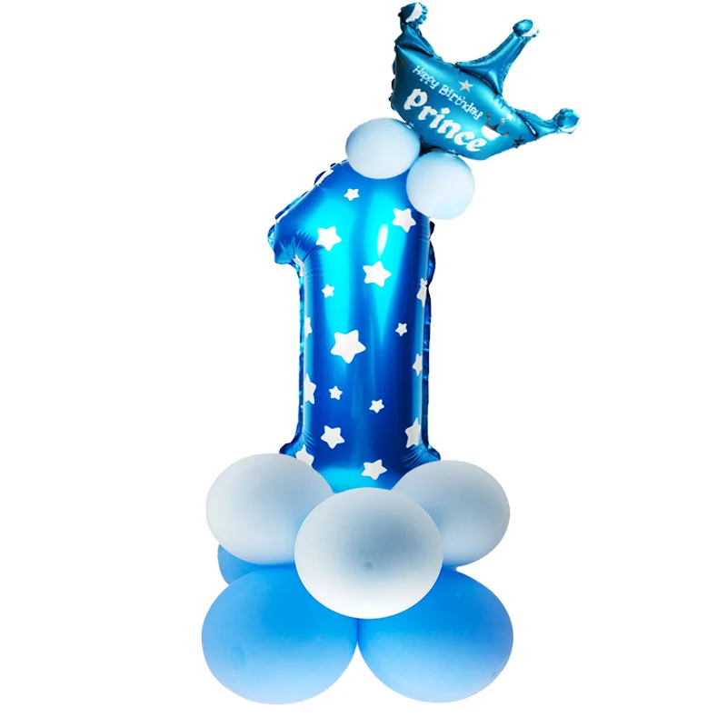 Number Balloon 1 Шар Цифра количество шар День Рождения украшения Дети шар 1-й воздушный шар на день рождения номер надувные цифры деко день рождения - Цвет: Number Balloon 1