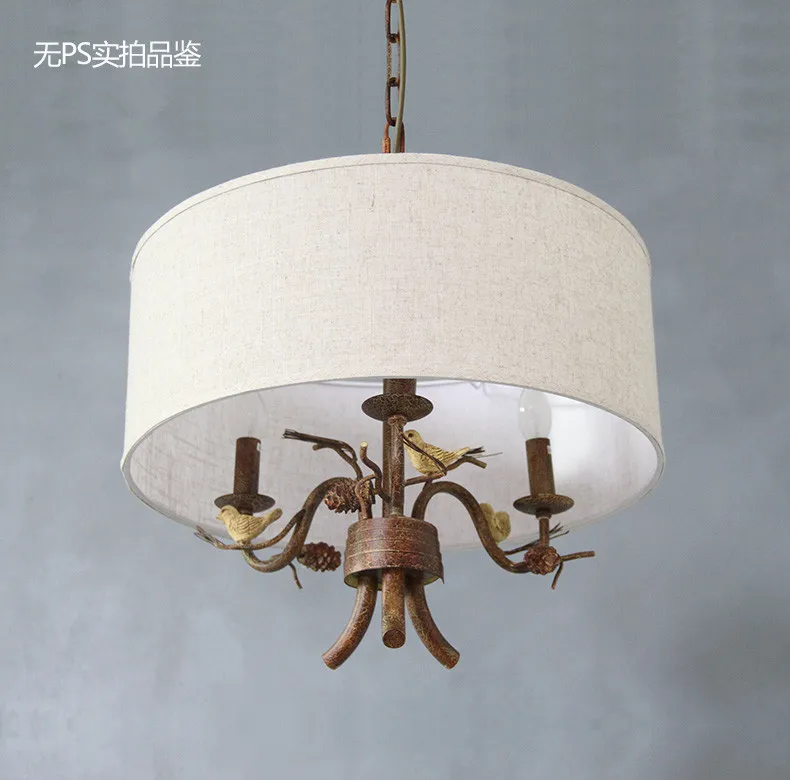 

American country retro bird nest pendant light living room restaurant store bedroom bar hanging lighting