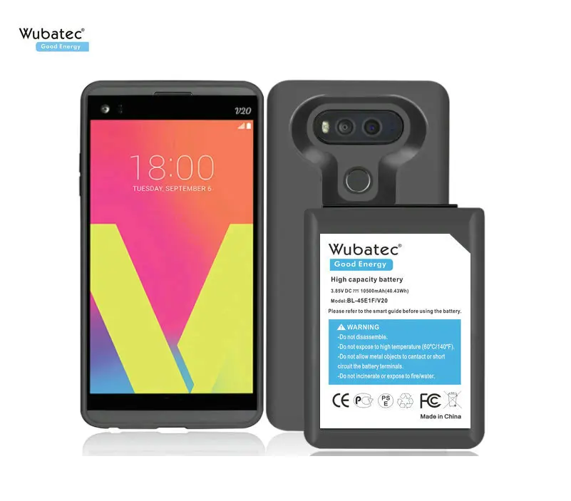 Защитный чехол Wubatec 1x10500 мАч для LG V20 Stylo 3 H990 F800 VS995 US996 LS995 LS997 H910 H918|Аккумуляторы