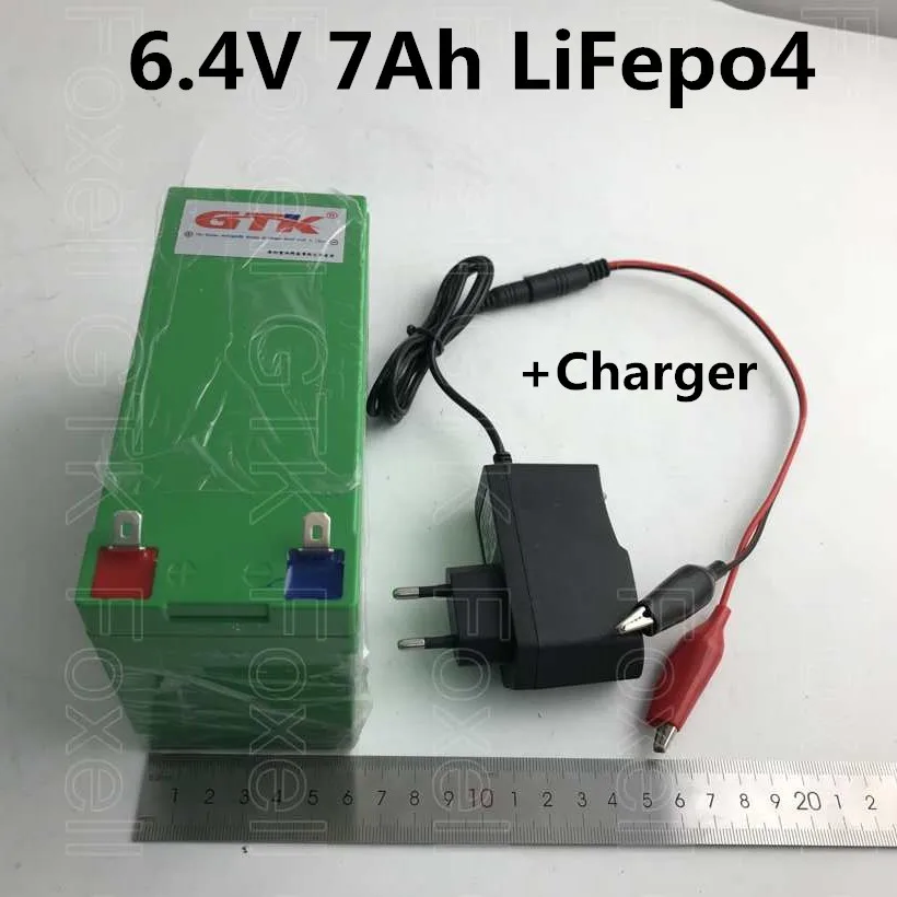 Аккумуляторная батарея 6 4 В 7 а/ч 12 20 А/ч LiFepo4 для солнечного света светодиодная