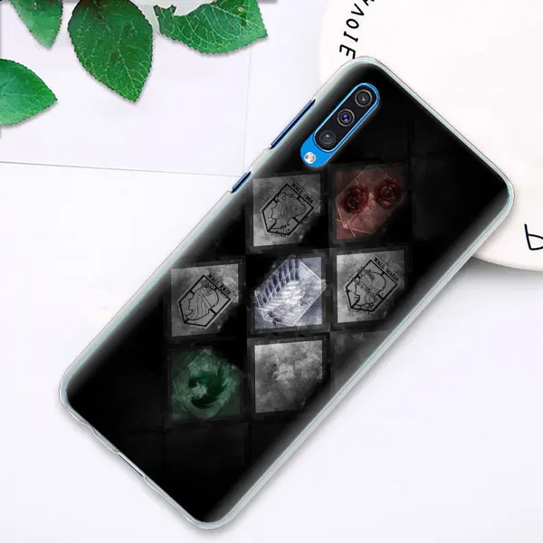 Аниме; обувь для косплея по аниме «атака на Титанов» чехол с крышкой для samsung Galaxy A30 A50 A70 A80 M10 M30 A7 A6 A8+ A9 ПК Жесткий Чехол Для Телефона - Цвет: 04