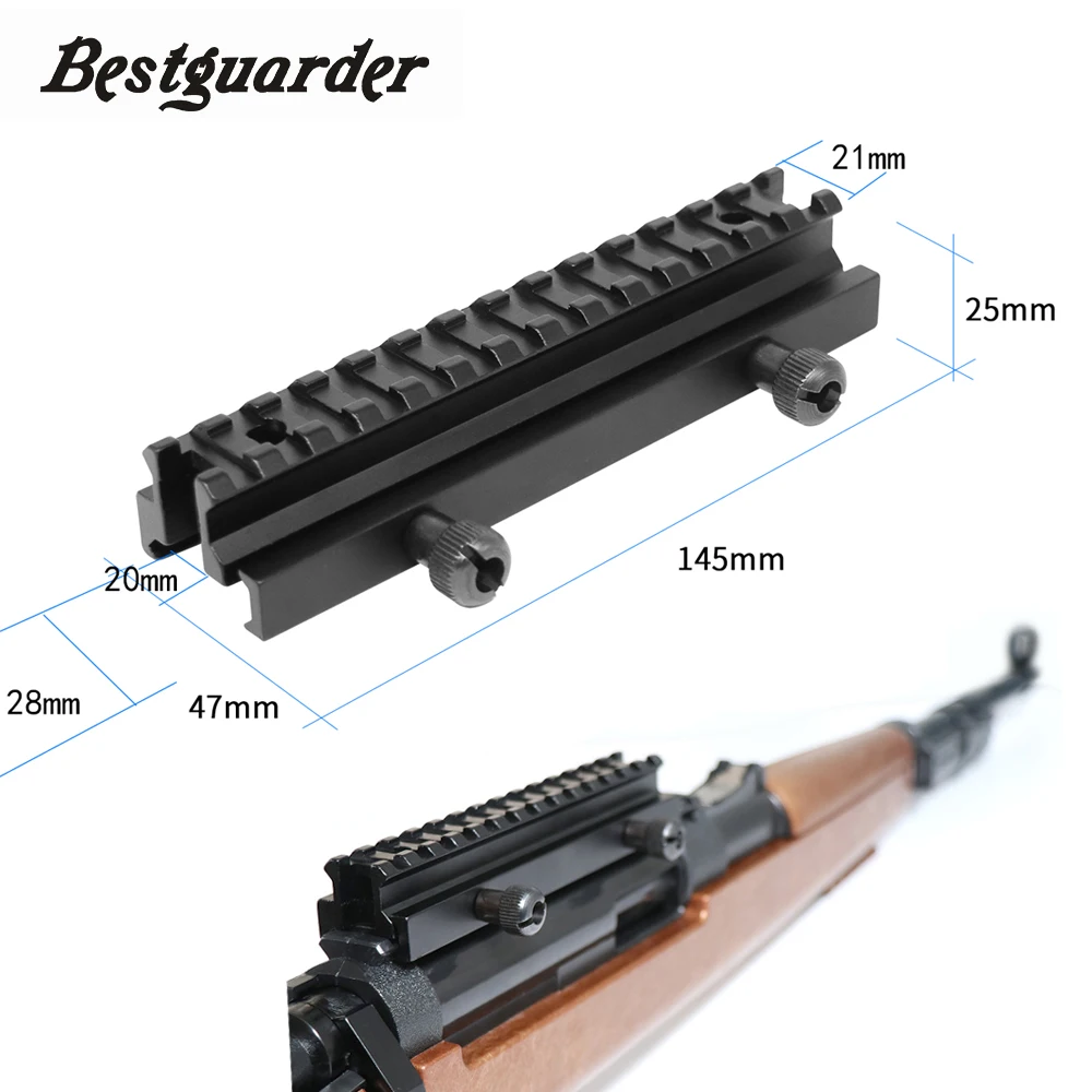 Винтовка Bipod 14 слотов Weaver Picatinny Rail Mount Riser Base caza accesorios Gun Adapter ласточкин хвост