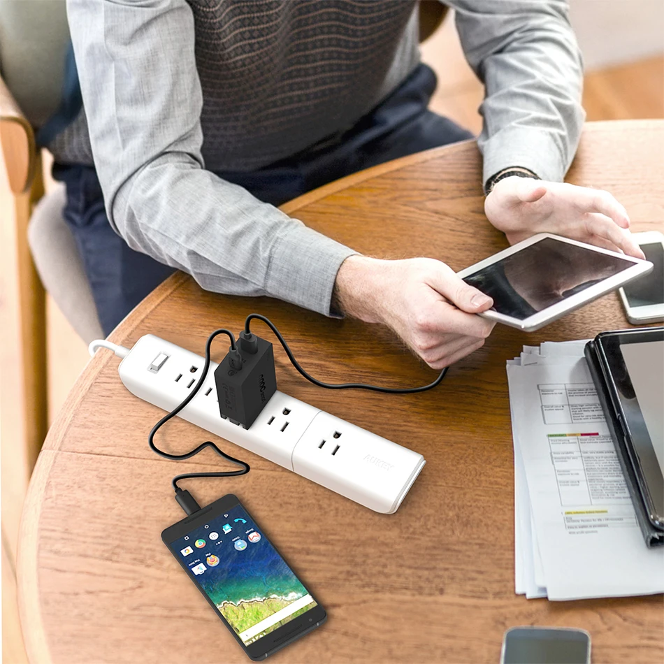 Тип c Quick Charge 3.0 и USB Зарядное устройство crdc смарт-мобильный телефон Портативный