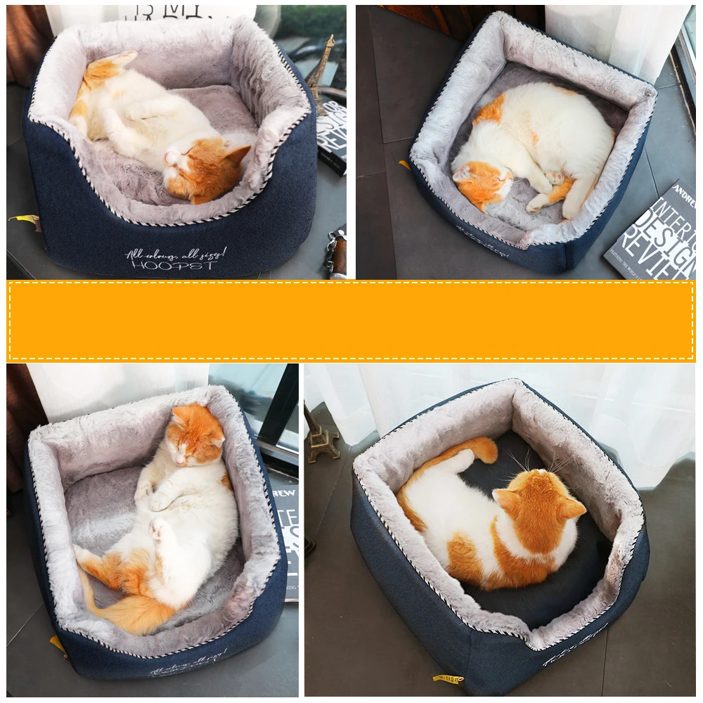 Hoopet кошка кровать кошка дом собака зимняя кровать Теплый Щенок домашний спальный питомник плюшевый удобный дом