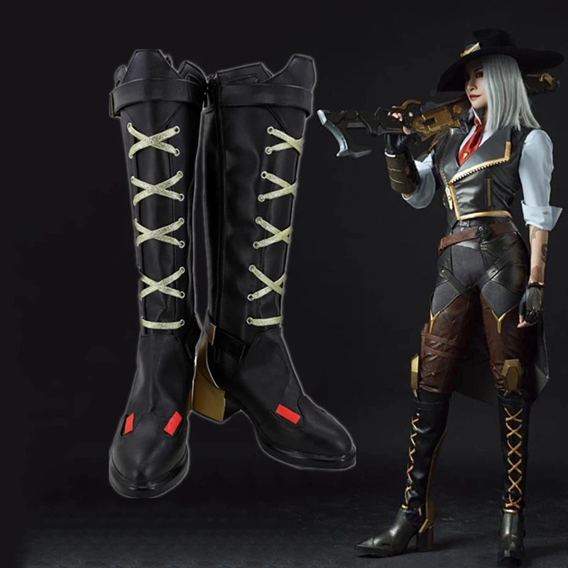 

Hot Game OW Ashe Cosplay Party Shoes Custom Made