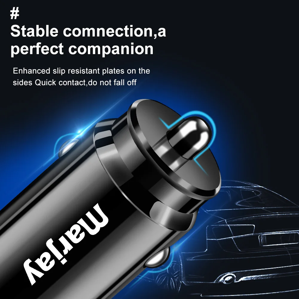 Marjay 3.4A светодиодный двойной USB Автомобильное зарядное устройство Adapte автомобильное зарядное устройство для iPhone 7 X 6s samsung S9 Xiaomi mi9 планшет мобильное автомобильное зарядное устройство для телефона