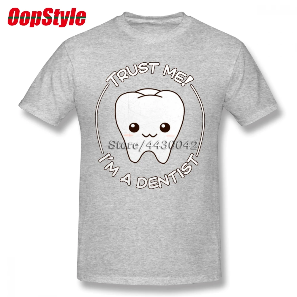Мужская хлопковая футболка Funny Tooth Trust A Dentist большие размеры 4XL 5XL 6XL Camiseta | одежда