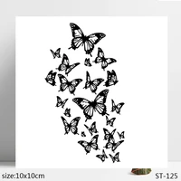 zhuoang beautiful butterfly clear stampsseals for diy scrapbookingcard makingalbum decorative silicon stamp crafts