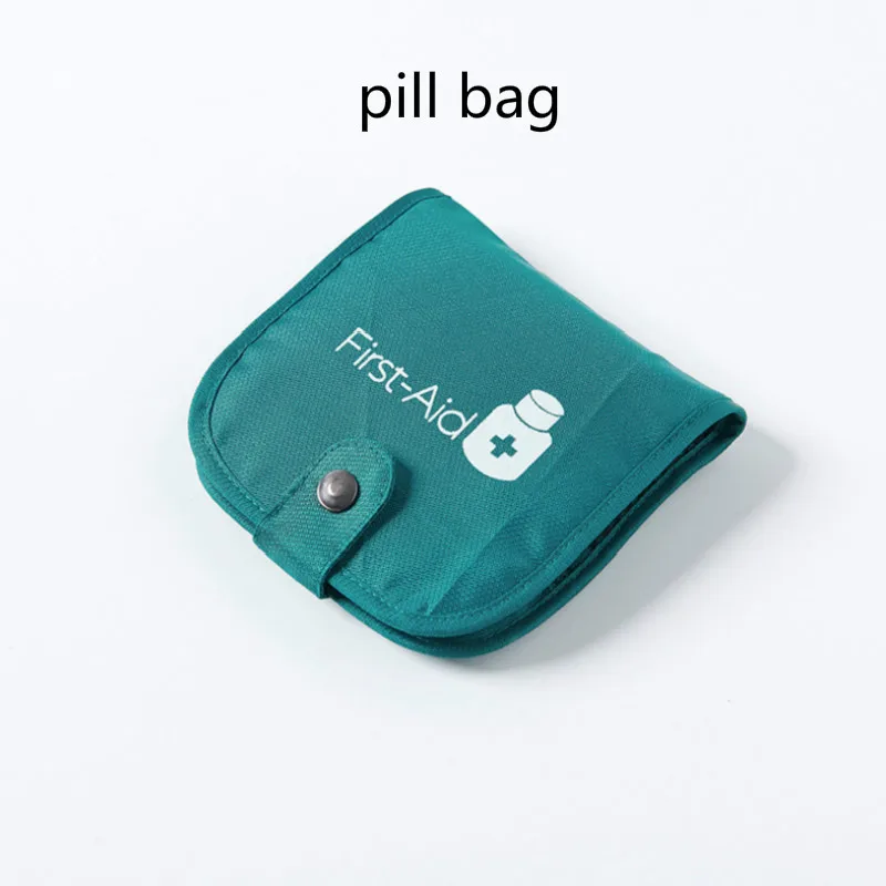 Blue bag Держатель для лекарств, органайзер для таблеток, коробка для лекарств на открытом воздухе, медицинская коробка для таблеток, чехол для таблеток, медицинский контейнер для таблеток, пустой портативный контейнер - Цвет: Blue bag