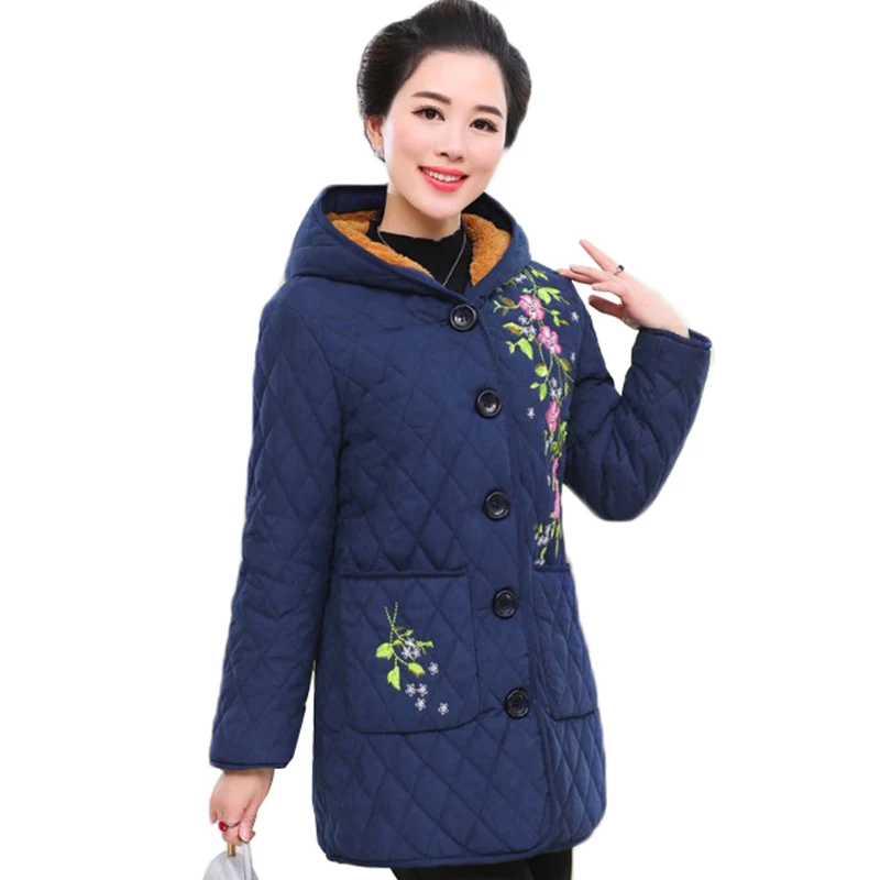 Зимние куртки пальто новая модная теплая парка с капюшоном и хлопковой