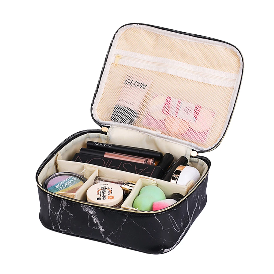 

Basedidea Large Capacity Organizer Bag Multifunctional Marble Storage Bag for Cosmetic Toiletries Portable Travel Pouch