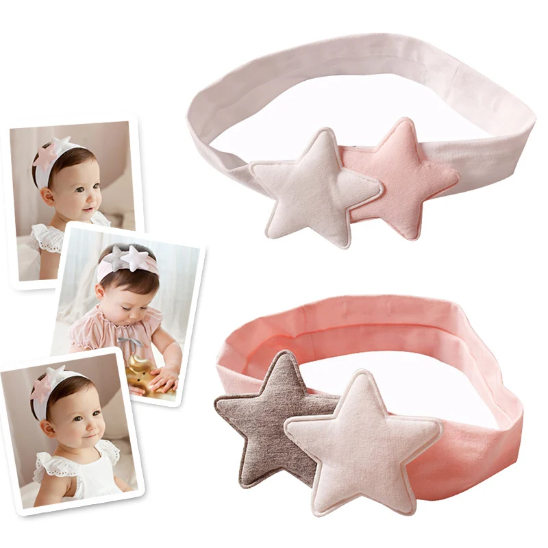 Baby Headband For Girls Lovely 2 Pink Stars Princess Beauty Forever Hair Haarband Hairpins Girl Accessories Child | Детская одежда и