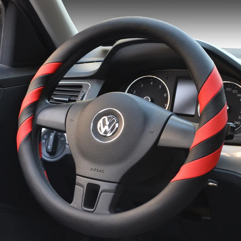 Чехол на руль автомобиля кожаные чехлы для руля стильный спортивный Модный