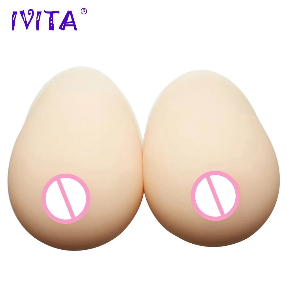 IVITA 600 г белые реалистичные силиконовые формы груди поддельные усилитель протез