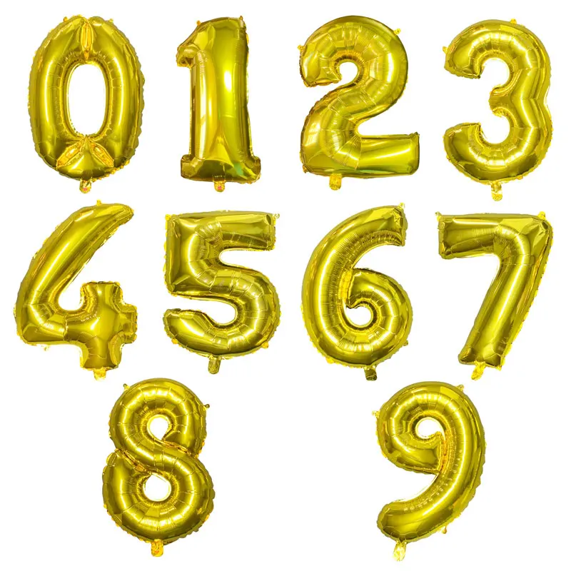 Gold 16/32/40 дюймов Новые Стразы образуют цифру «воздушные шары цифры клипсы для воздушных шаров, воздушные шары воздушные деко День рождения украшения Пижама для детей и взрослых, воздушный шар - Цвет: Gold