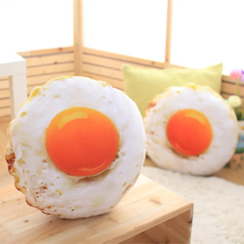 

New Simulation Stuffed Cotton Soft Fried Egg Cushion Sleeping Pillow Plush baby toys Stuffed Food Doll Christmas Gift children
