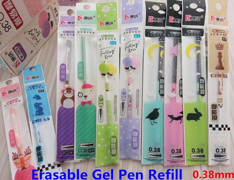 10 шт./лот новые стираемые гелевые стержни для ручек студенческие и офисные