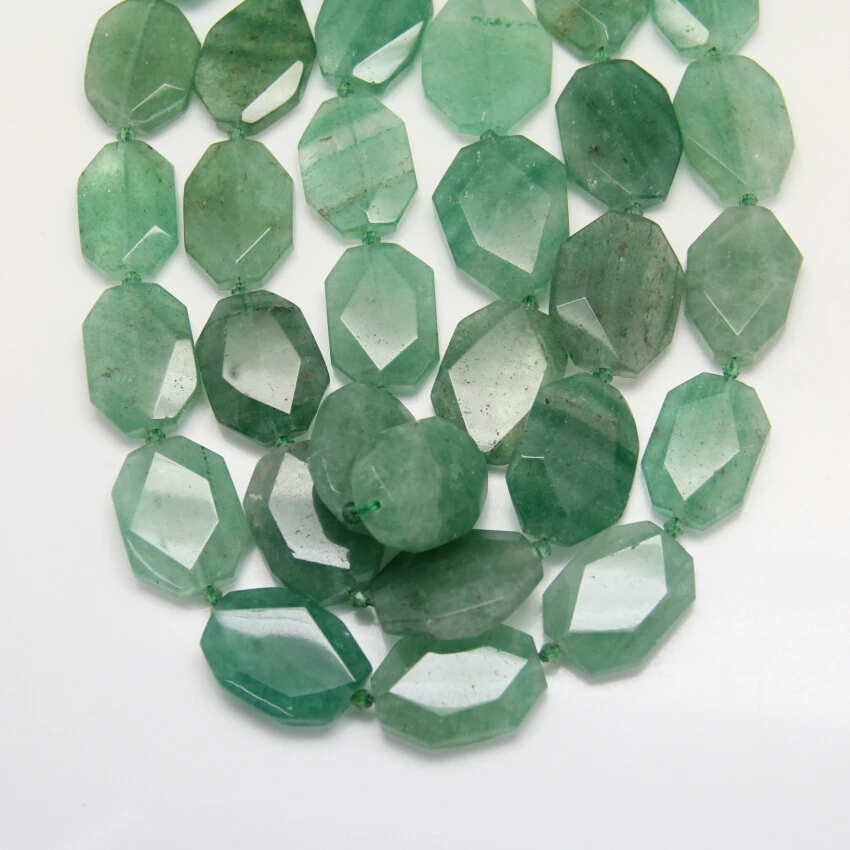 Плиты в произвольной форме ломтик бусины натуральный зеленый клубника кварца