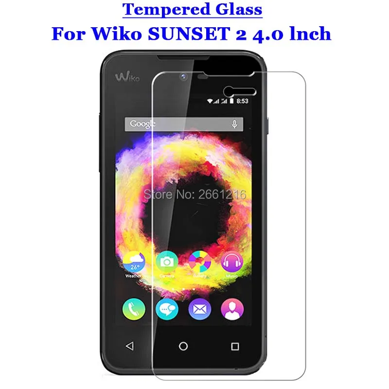 

For Wiko SUNSET2 Tempered Glass 9H 2.5D Premium Screen Protector Film For Wiko Sunset 2 4.0"